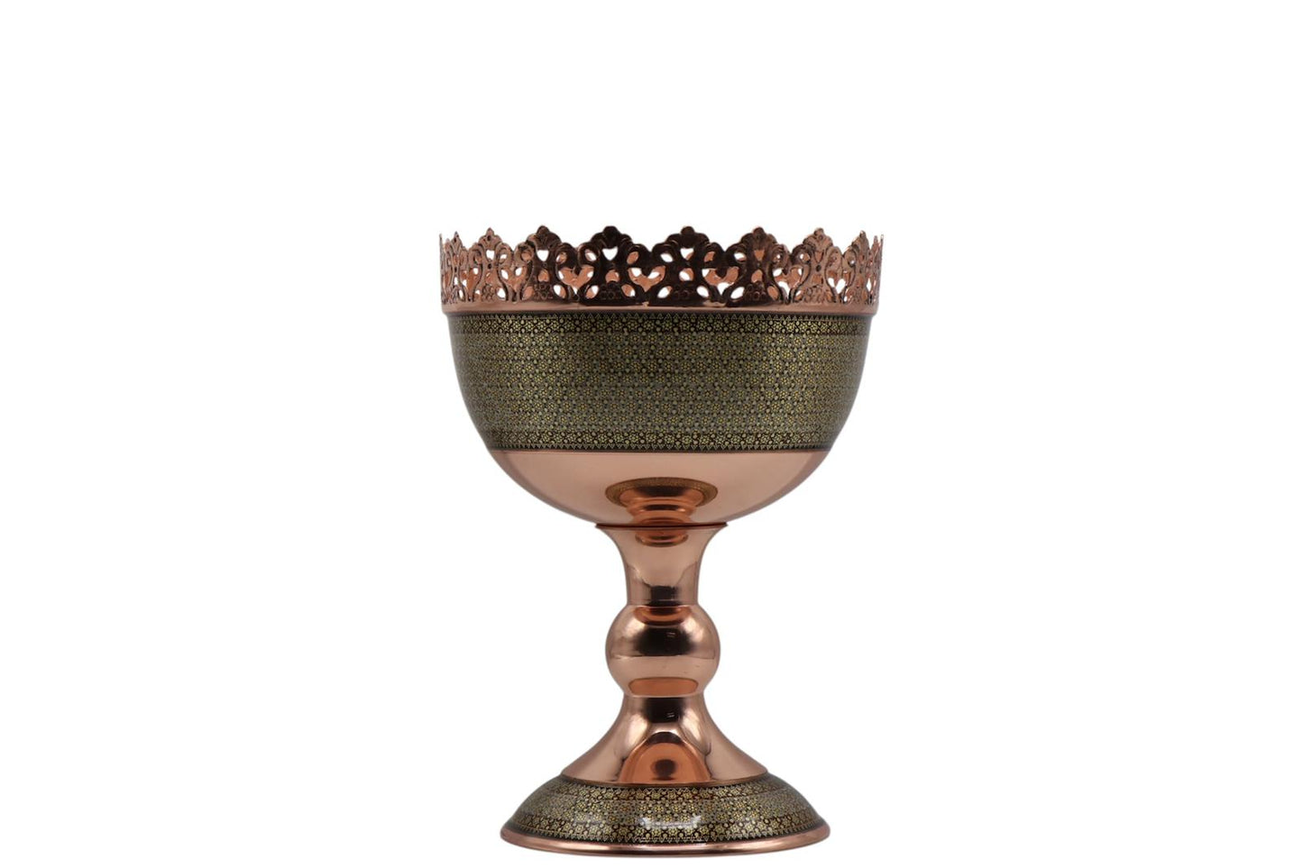 Handcrafted Khatamkari Marquetry Copper Vessel – Traditional Inlay Art