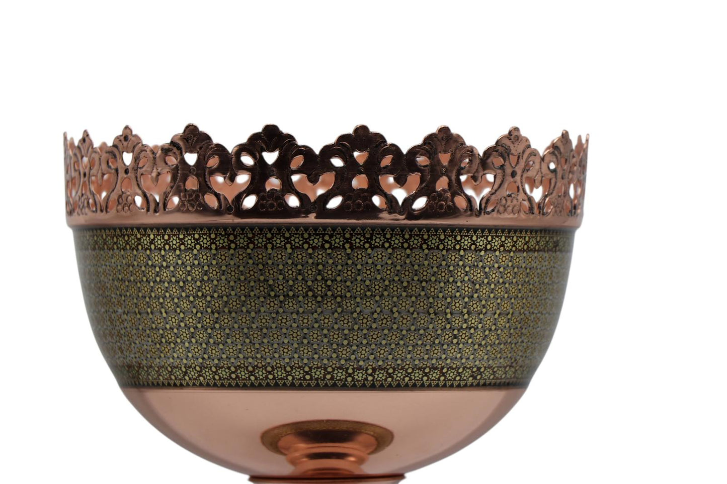 Handcrafted Khatamkari Marquetry Copper Vessel – Traditional Inlay Art