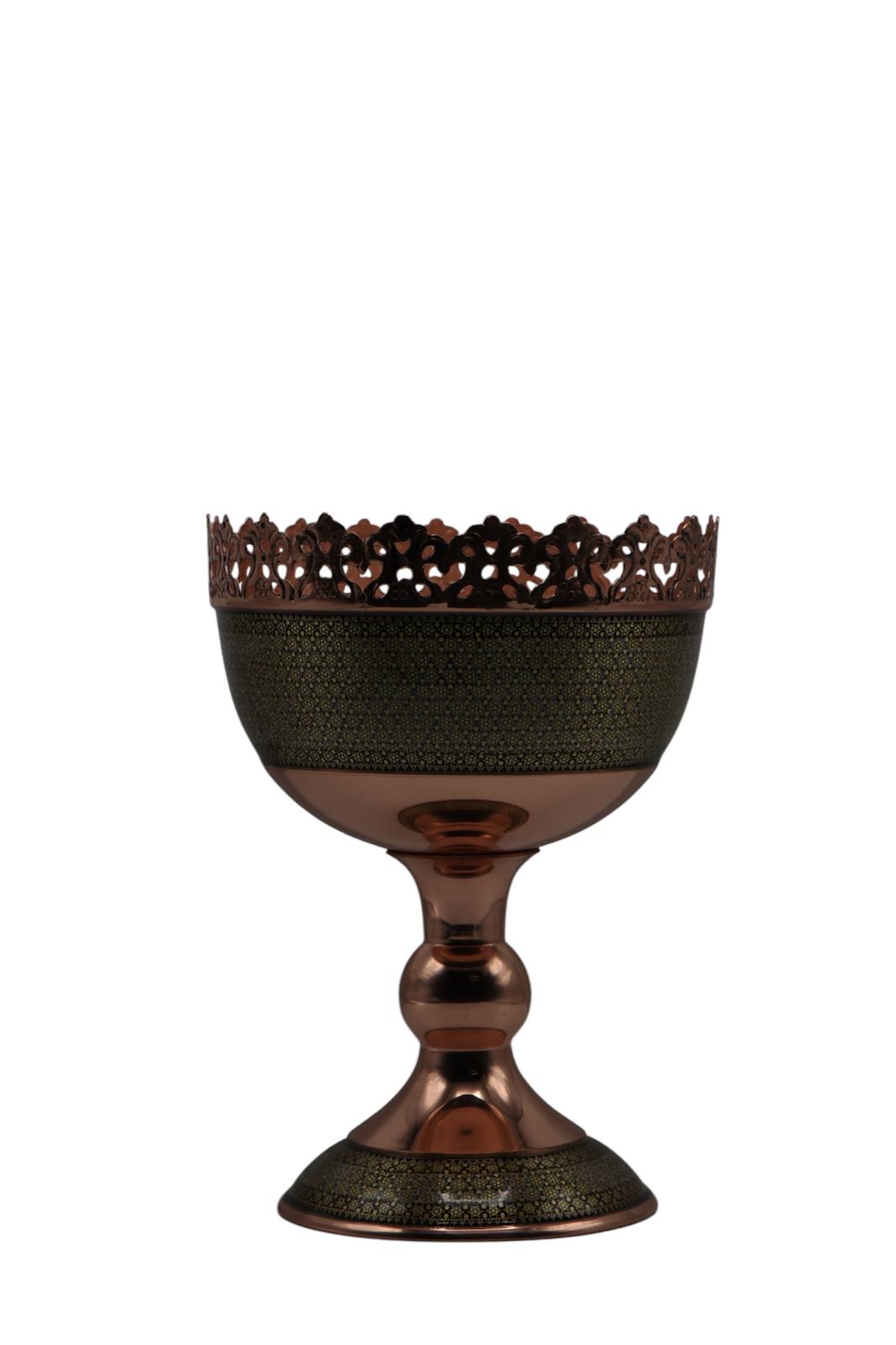 Handcrafted Khatamkari Marquetry Copper Vessel – Traditional Inlay Art