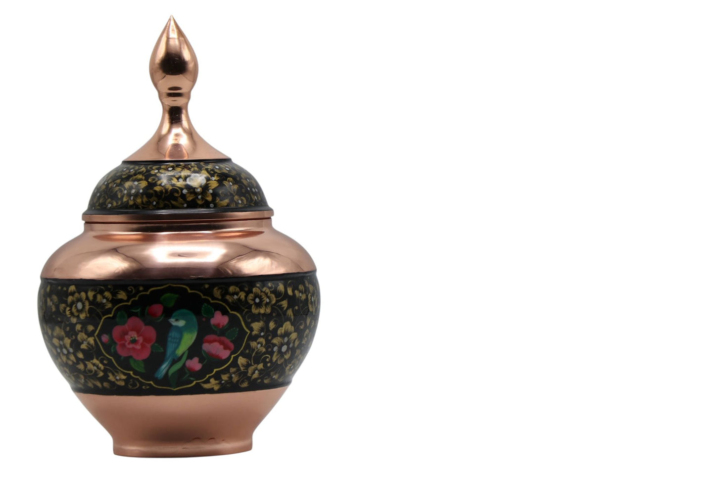 Pardaz (Black) Hand-Painted Copper Vessel – Artisan Decorative Art