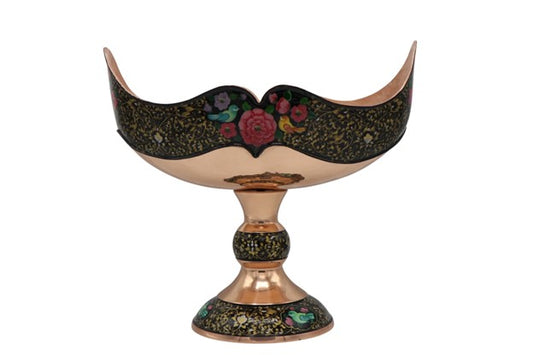 Pardaz (Black) Hand-Painted Copper Vessel – Artisan Decorative Art